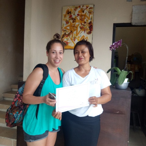 Reeva Bali Spa School Student